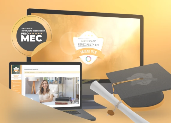 Kit da Certificação Teen: certificado, apostila e área de aula