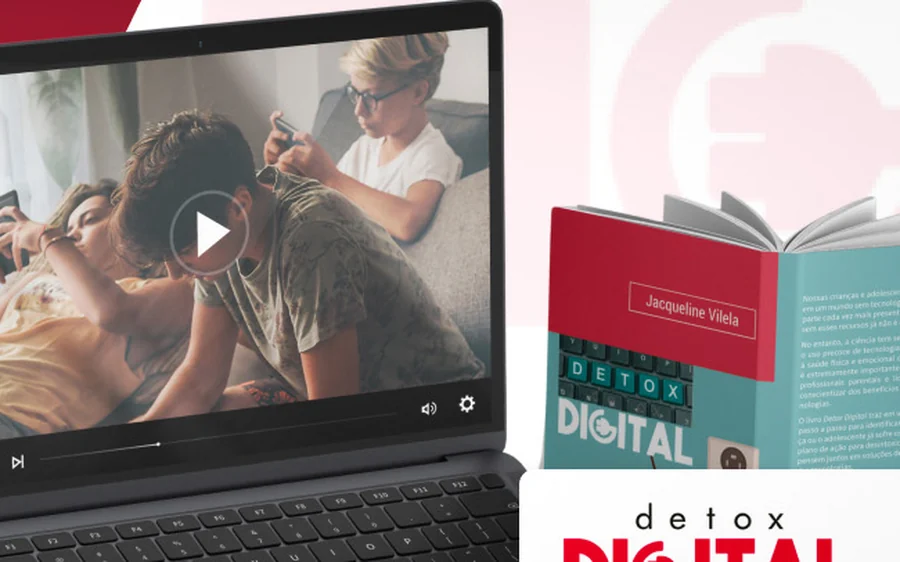 Curso Detox Digital: livro físico e aulas em vídeo